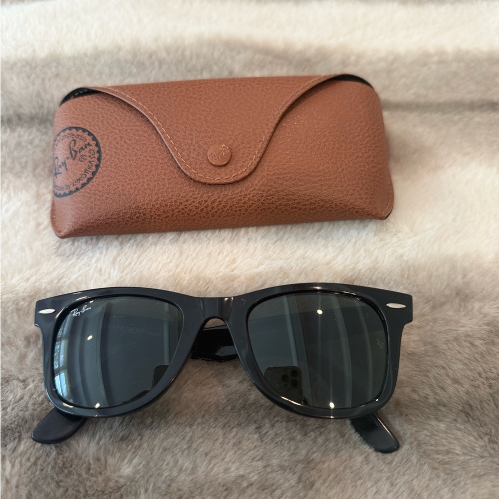 Ray-Ban Black and Brown Leather Bag